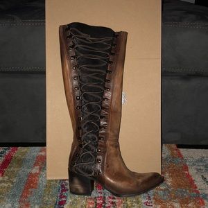 Designer FreeBird by Steven leather lace up boots